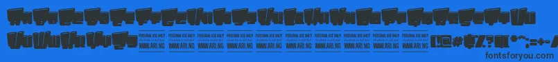 PligoPersonalUseOnly Font – Black Fonts on Blue Background