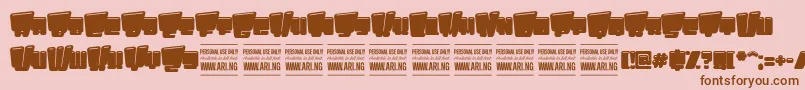 PligoPersonalUseOnly Font – Brown Fonts on Pink Background