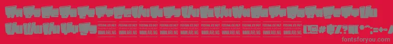 PligoPersonalUseOnly Font – Gray Fonts on Red Background