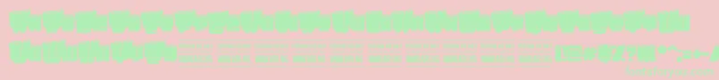 PligoPersonalUseOnly Font – Green Fonts on Pink Background