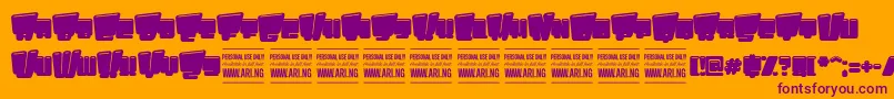 PligoPersonalUseOnly Font – Purple Fonts on Orange Background