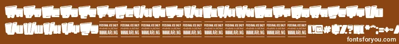 PligoPersonalUseOnly Font – White Fonts on Brown Background