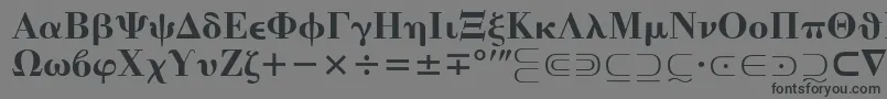 Шрифт MathematicalPi4 – чёрные шрифты на сером фоне