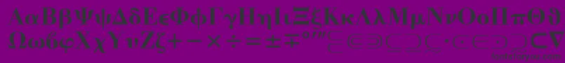 MathematicalPi4 Font – Black Fonts on Purple Background