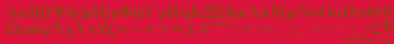 MathematicalPi4 Font – Brown Fonts on Red Background