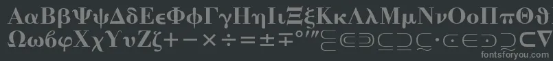 Подробнее о шрифте MathematicalPi4 Шрифт MathematicalPi4 – серые шрифты на чёрном фоне