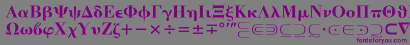 MathematicalPi4 Font – Purple Fonts on Gray Background