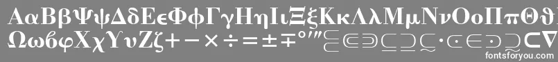 MathematicalPi4 Font – White Fonts on Gray Background