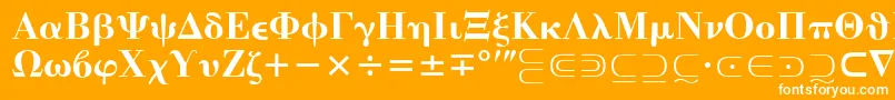 MathematicalPi4 Font – White Fonts on Orange Background