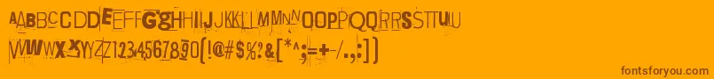 Подробнее о шрифте Lievidence Шрифт Lievidence – коричневые шрифты на оранжевом фоне