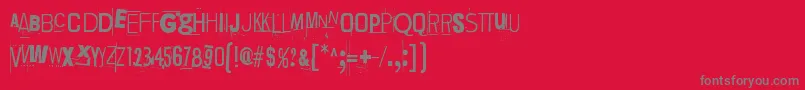 Lievidence Font – Gray Fonts on Red Background
