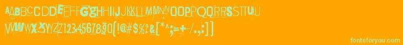 Шрифт Lievidence – зелёные шрифты на оранжевом фоне