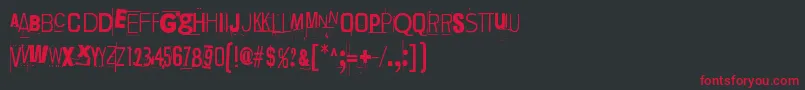 Lievidence Font – Red Fonts on Black Background