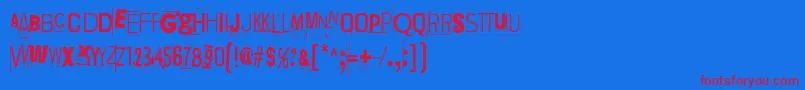 Lievidence Font – Red Fonts on Blue Background