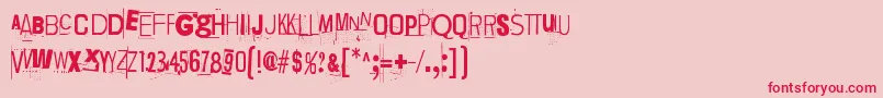 Lievidence Font – Red Fonts on Pink Background