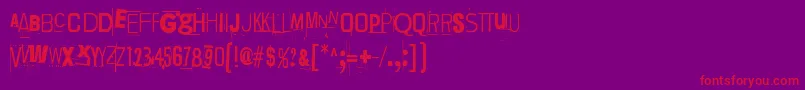 Lievidence Font – Red Fonts on Purple Background