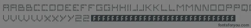 Problems3-fontti – mustat fontit harmaalla taustalla