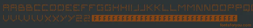 Problems3-fontti – ruskeat fontit mustalla taustalla