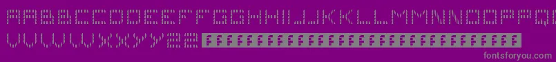 フォントProblems3 – 紫の背景に灰色の文字