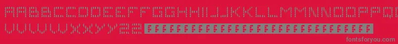 フォントProblems3 – 赤い背景に灰色の文字