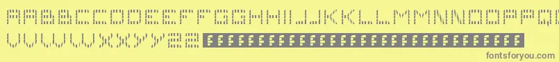 Problems3 Font – Gray Fonts on Yellow Background