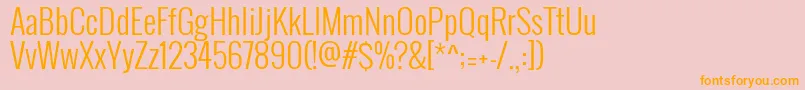 OswaldLight Font – Orange Fonts on Pink Background