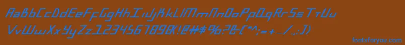 BlueJulyBold Font – Blue Fonts on Brown Background