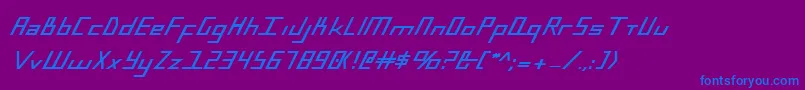 フォントBlueJulyBold – 紫色の背景に青い文字