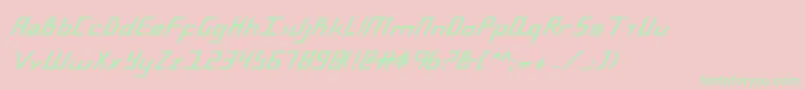 BlueJulyBold Font – Green Fonts on Pink Background