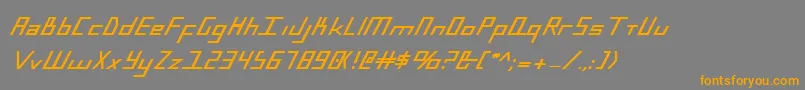 BlueJulyBold Font – Orange Fonts on Gray Background