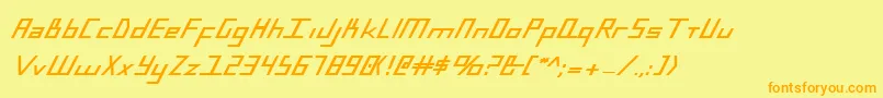 BlueJulyBold Font – Orange Fonts on Yellow Background