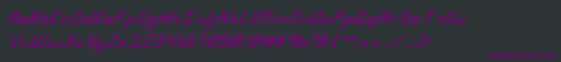 BlueJulyBold-fontti – violetit fontit mustalla taustalla