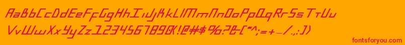 BlueJulyBold Font – Red Fonts on Orange Background