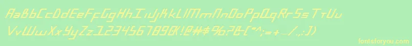 BlueJulyBold Font – Yellow Fonts on Green Background