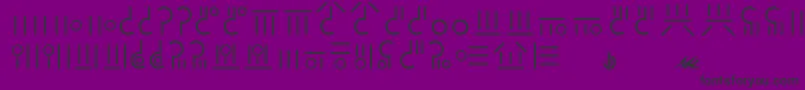 Gaim-Schriftart – Schwarze Schriften auf violettem Hintergrund