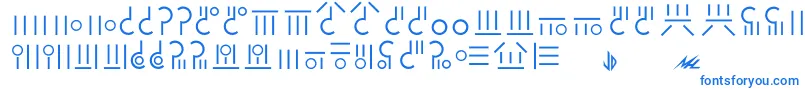 Gaim Font – Blue Fonts on White Background