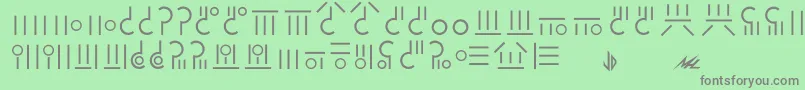 Gaim Font – Gray Fonts on Green Background