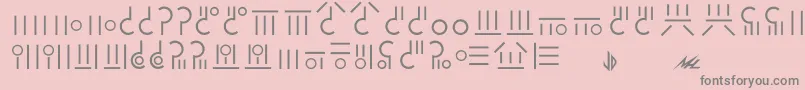 Weitere Informationen zur Gaim-Schriftart Gaim-Schriftart – Graue Schriften auf rosa Hintergrund
