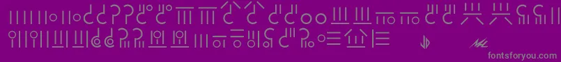 Gaim-Schriftart – Graue Schriften auf violettem Hintergrund