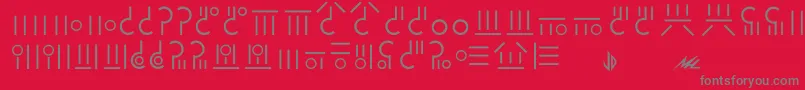 Gaim Font – Gray Fonts on Red Background