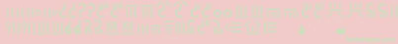 Gaim Font – Green Fonts on Pink Background