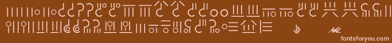 Gaim Font – Pink Fonts on Brown Background