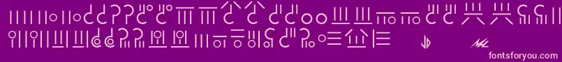 Gaim Font – Pink Fonts on Purple Background