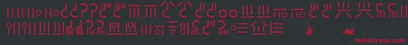 Gaim Font – Red Fonts on Black Background