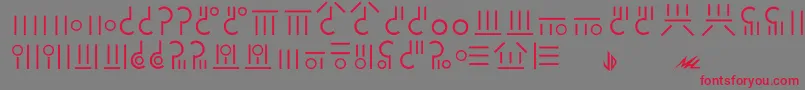 Gaim Font – Red Fonts on Gray Background