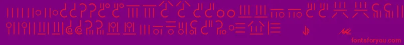 Gaim Font – Red Fonts on Purple Background