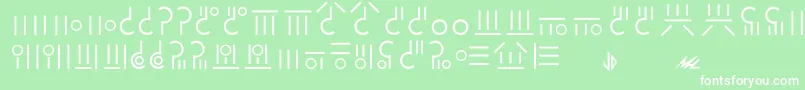 Gaim Font – White Fonts on Green Background