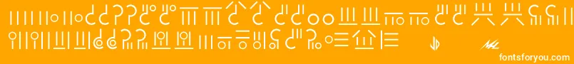 Gaim Font – White Fonts on Orange Background