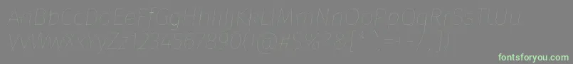 FirasansFouritalic-Schriftart – Grüne Schriften auf grauem Hintergrund