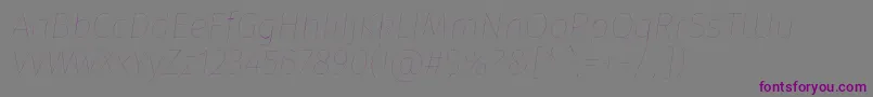 フォントFirasansFouritalic – 紫色のフォント、灰色の背景